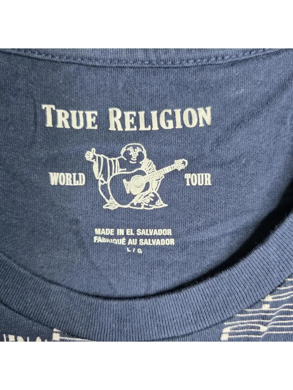 True Religion AOP T-Shirt Mens Sz L.